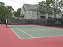 Tennis court and townhome